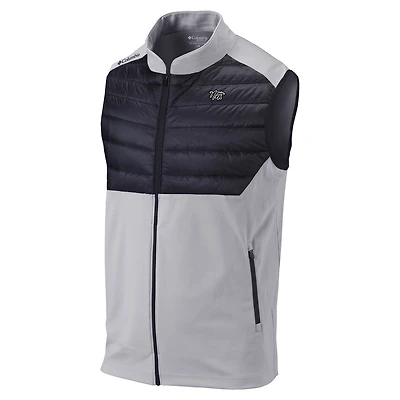 Men's Columbia Gray Brooklyn Nets Omni-Wick In The Element Full-Zip Vest