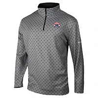 Men's Columbia Gray Washington Wizards Omni-Wick Wickhams Hills Quarter-Zip Pullover Top