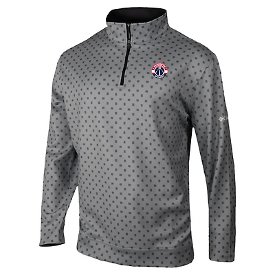 Men's Columbia Gray Washington Wizards Omni-Wick Wickhams Hills Quarter-Zip Pullover Top
