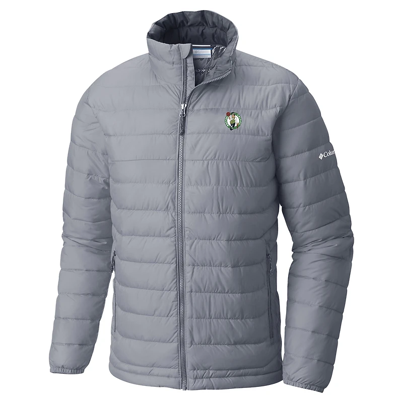 Men's Columbia  Gray Boston Celtics Powder Lite Omni-Heat Reflective Full-Zip Jacket