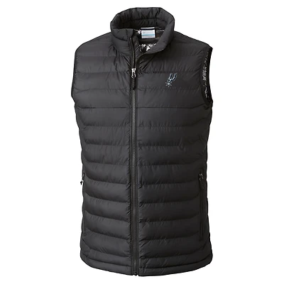 Men's Columbia Black San Antonio Spurs Powder Lite Omni-Heat Reflective Full-Zip Vest