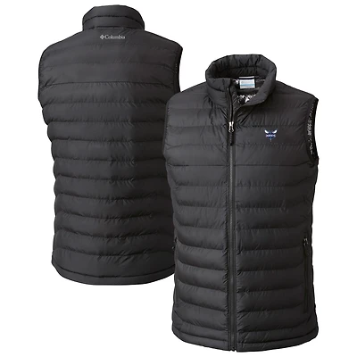 Men's Columbia  Black Charlotte Hornets Powder Lite Omni-Heat Reflective Full-Zip Vest