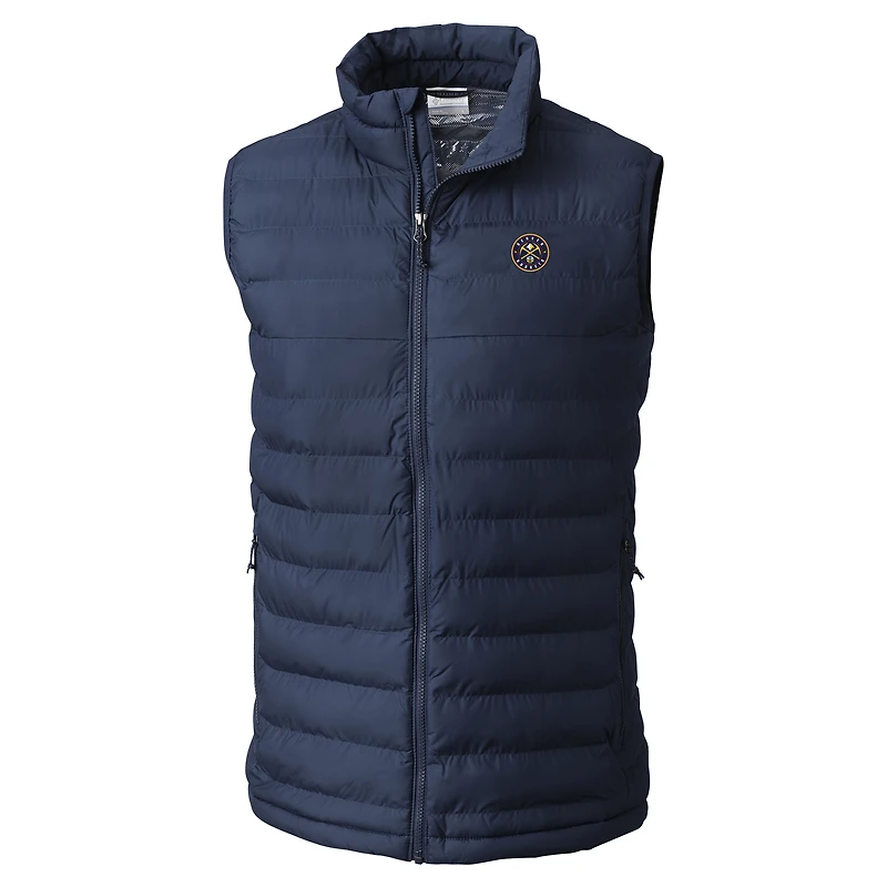 Men's Columbia Navy Denver Nuggets Powder Lite Omni-Heat Reflective Full-Zip Vest