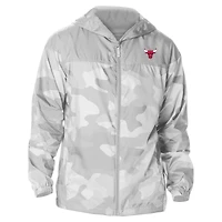 Men's Columbia Gray Chicago Bulls Camo Flash Challenger Windbreaker Full-Zip Jacket
