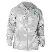 Men's Columbia  Gray Boston Celtics Camo Flash Challenger Windbreaker Full-Zip Jacket