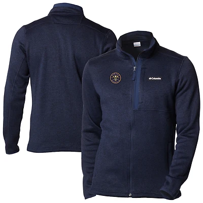 Men's Columbia Navy Denver Nuggets Sweater Weather Full-Zip Jacket
