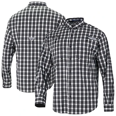 Men's Columbia Black San Antonio Spurs Super Tamiami Long Sleeve Button-Up
