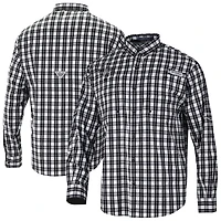 Men's Columbia Black San Antonio Spurs Super Tamiami Long Sleeve Button-Up