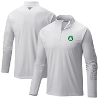 Men's Columbia Boston Celtics Terminal Tackle Raglan Omni-Shade Quarter-Zip Jacket