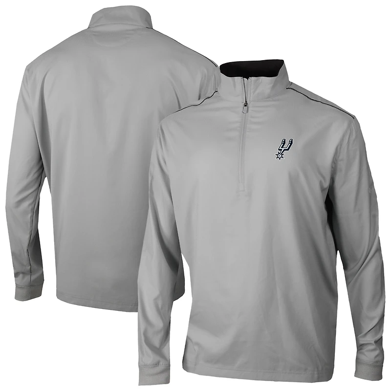 Men's Columbia Gray San Antonio Spurs Bogey's Paradise Quarter-Zip Pullover