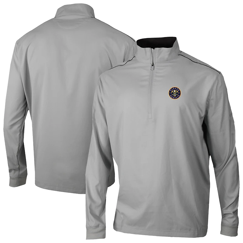 Men's Columbia Gray Denver Nuggets Bogey's Paradise Quarter-Zip Pullover