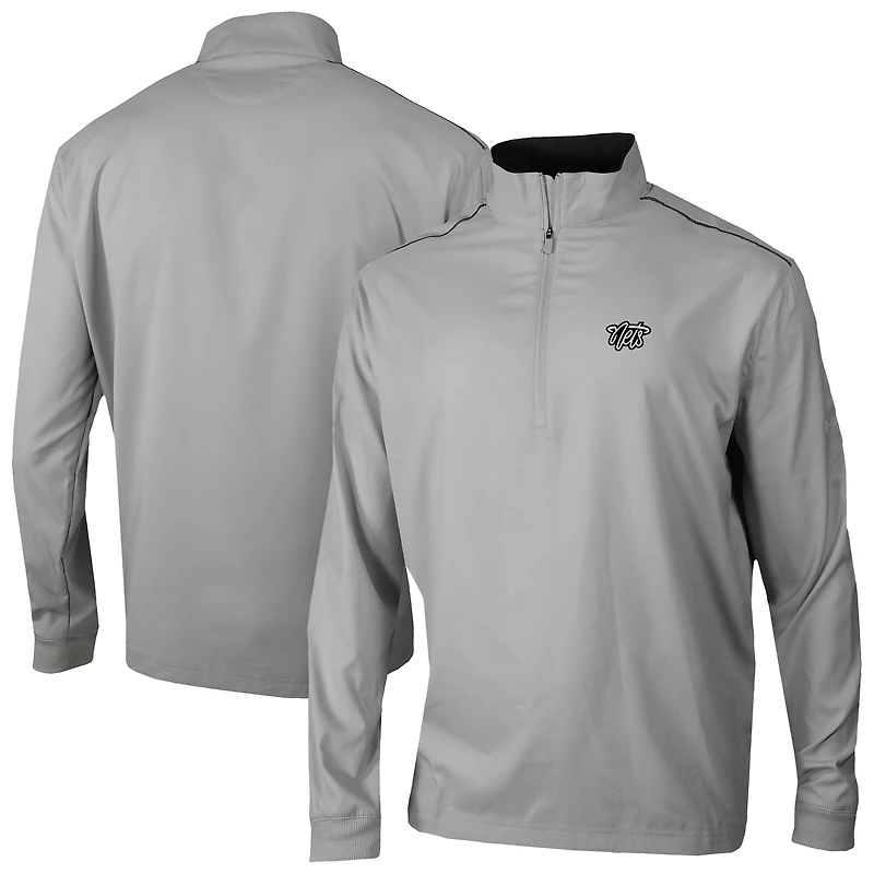 Men's Columbia Gray Brooklyn Nets Bogey's Paradise Quarter-Zip Pullover