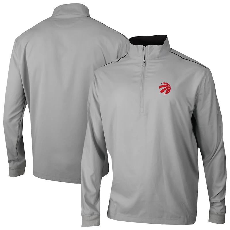 Men's Columbia Gray Toronto Raptors Bogey's Paradise Quarter-Zip Pullover