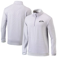 Men's Columbia Gray/White San Antonio Spurs Omni-Wick Even Lie Quarter-Zip Pullover