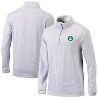 Men's Columbia Gray/White Boston Celtics Omni-Wick Even Lie Quarter-Zip Pullover