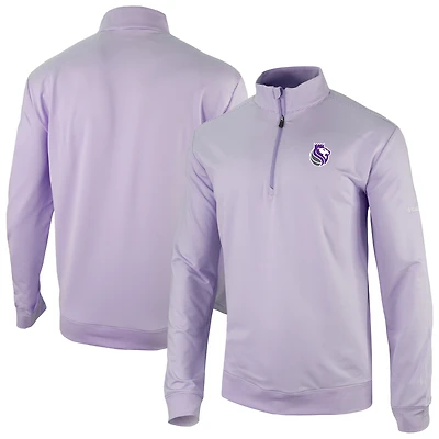 Men's Columbia Lavender Sacramento Kings Omni-Wick Even Lie Quarter-Zip Pullover