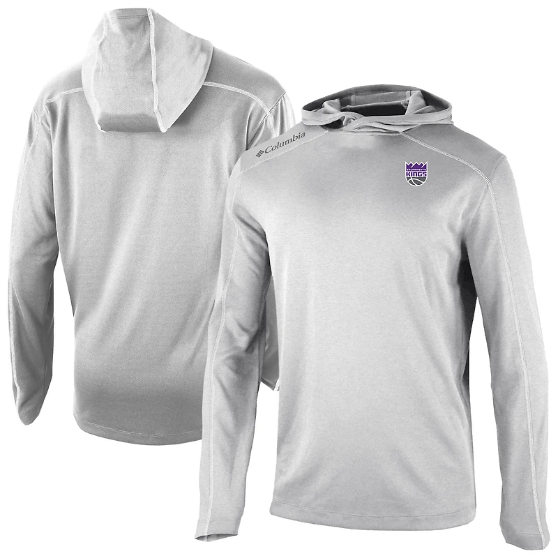 Men's Columbia Gray Sacramento Kings Omni-Wick Shotgun Pullover Hoodie
