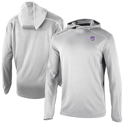 Men's Columbia Gray Sacramento Kings Omni-Wick Shotgun Pullover Hoodie