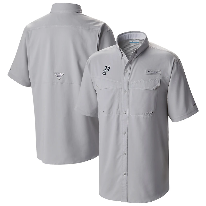 Men's Columbia Gray San Antonio Spurs Omni-Wick Low Drag Offshore Button-Up Shirt