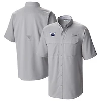 Men's Columbia Gray Charlotte Hornets Omni-Wick Low Drag Offshore Button-Up Shirt