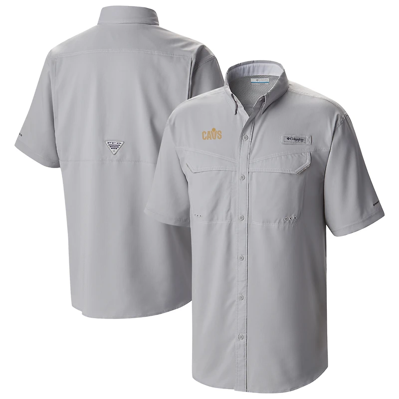 Men's Columbia Gray Cleveland Cavaliers Omni-Wick Low Drag Offshore Button-Up Shirt