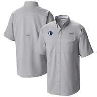Men's Columbia Gray Dallas Mavericks Omni-Wick Low Drag Offshore Button-Up Shirt