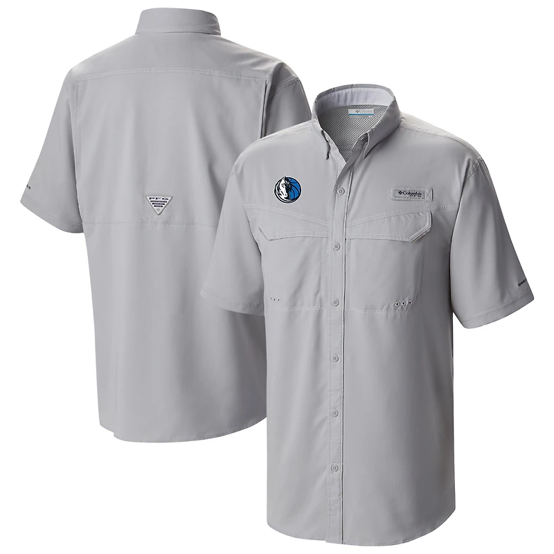 Men's Columbia Gray Dallas Mavericks Omni-Wick Low Drag Offshore Button-Up Shirt