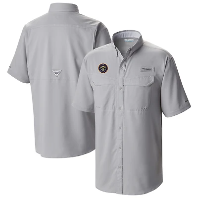 Men's Columbia Gray Denver Nuggets Omni-Wick Low Drag Offshore Button-Up Shirt