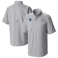 Men's Columbia Gray Golden State Warriors Omni-Wick Low Drag Offshore Button-Up Shirt