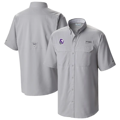 Men's Columbia Gray Sacramento Kings Omni-Wick Low Drag Offshore Button-Up Shirt