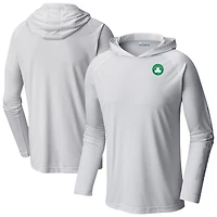 Men's Columbia White Boston Celtics Terminal Tackle Long Sleeve Hoodie T-Shirt
