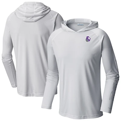 Men's Columbia White Sacramento Kings Terminal Tackle Long Sleeve Hoodie T-Shirt