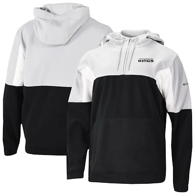 Men's Columbia Black Sacramento Kings Lodge Quarter-Zip Hoodie