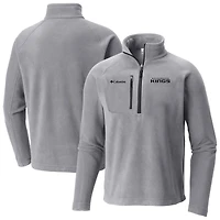 Men's Columbia Gray Sacramento Kings Fast Trek III Half-Zip Fleece Pullover