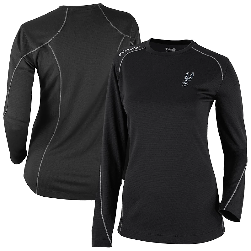 Women's Columbia Black San Antonio Spurs Omni-Wick Shotgun Pullover Top