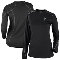 Women's Columbia Black San Antonio Spurs Omni-Wick Shotgun Pullover Top