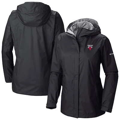 Women's Columbia  Black Chicago Bulls Arcadia Omni-Tech™ Full-Zip Hoodie Jacket