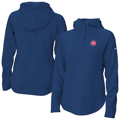 Women's Columbia Detroit Pistons Sweater Weather Quarter-Snap Hoodie