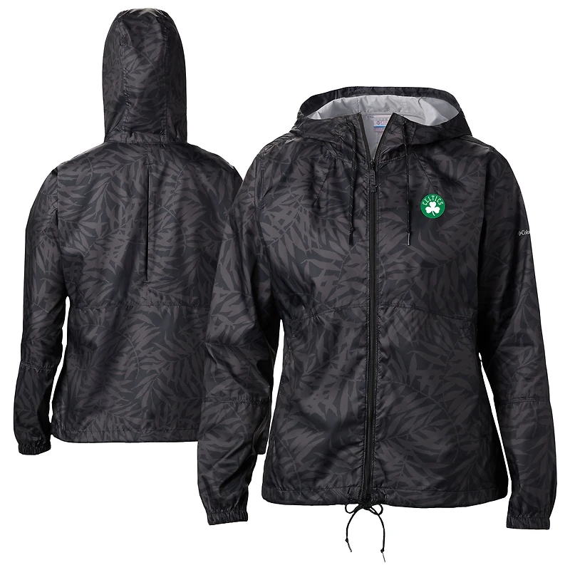 Women's Columbia Black Boston Celtics Flash Forward Windbreaker