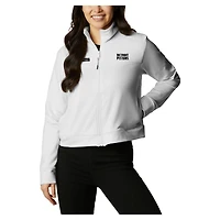 Women's Columbia White Detroit Pistons River Fleece Full-Zip Jacket