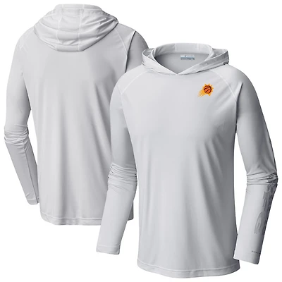 Men's Columbia  White Phoenix Suns PFG Super Terminal Tackle Hoodie