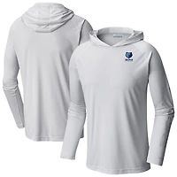 Men's Columbia  White Memphis Grizzlies PFG Super Terminal Tackle Hoodie