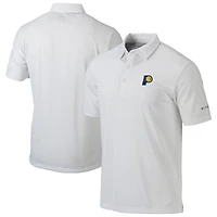 Men's Columbia  White Indiana Pacers Omni-Wick Drive Polo