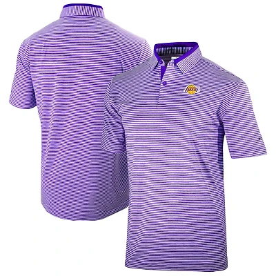Men's Columbia  Purple Los Angeles Lakers Omni-Wick Golden Hills Polo
