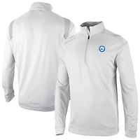 Men's Columbia White Philadelphia 76ers Oakland Downs Omni-Wick Quarter-Zip Top