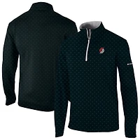 Men's Columbia Black Portland Trail Blazers Wickham Hills Omni-Wick Quarter-Zip Jacket