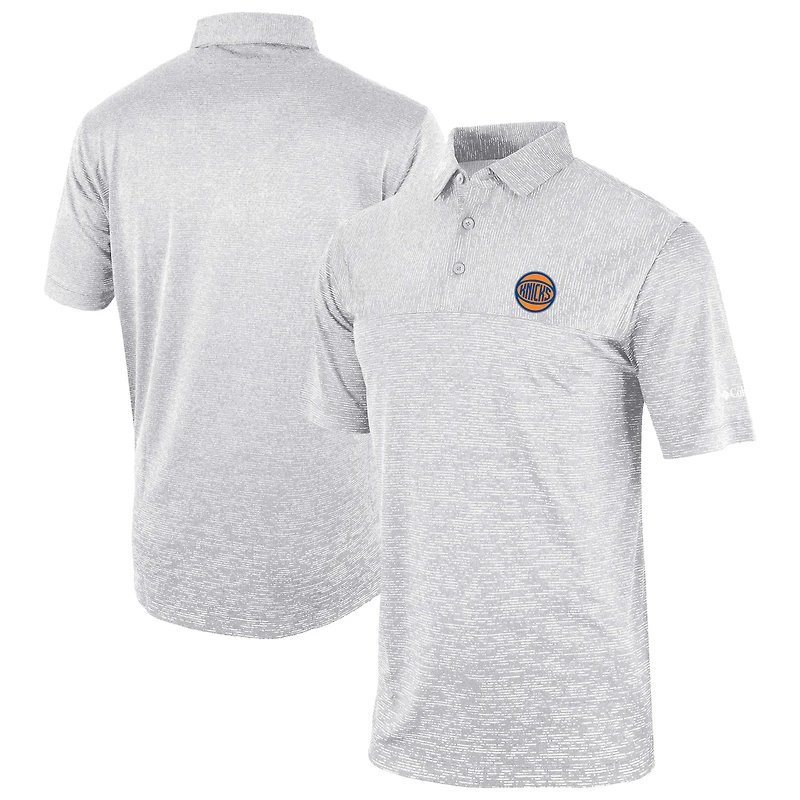Men's Columbia Gray New York Knicks Omni-Wick Heading Out Polo