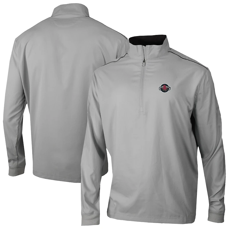 Men's Columbia Gray Houston Rockets Omni-Wick Bogey's Paradise Quarter-Zip Top