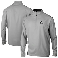 Men's Columbia Gray Utah Jazz Omni-Wick Bogey's Paradise Quarter-Zip Top