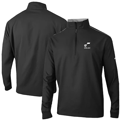 Men's Columbia Black Utah Jazz Omni-Wick Bogey's Paradise Quarter-Zip Top